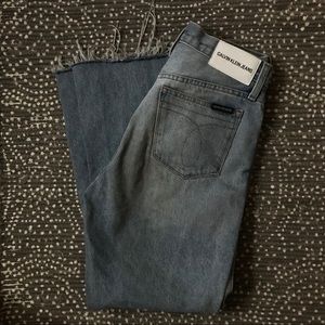 Straight leg distressed Calvin Klein jeans